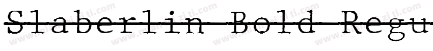 Slaberlin Bold Regul字体转换